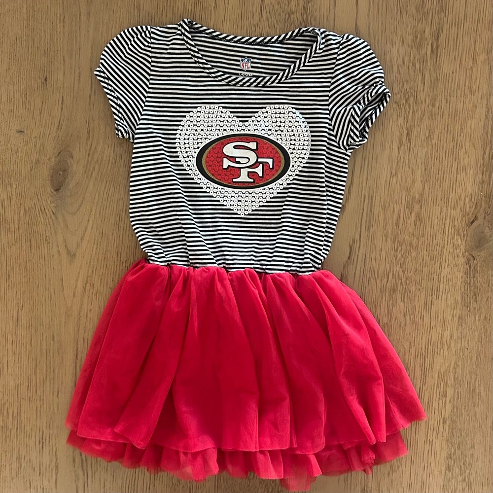 NFL San Francisco 49ers Girls Tulle Dress Size 6